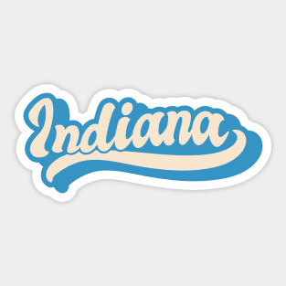 Indiana Retro Sticker